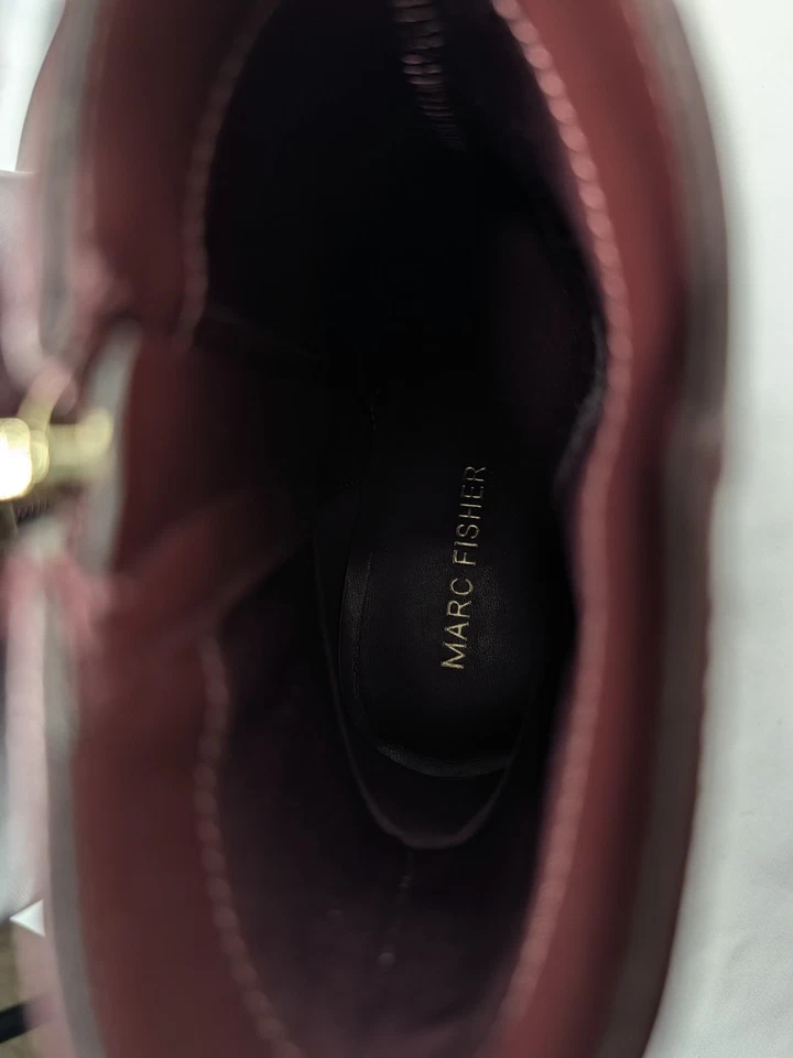 Botín para mujer Marc Fisher talla 7 Gismo tacón bloque borgoña  Foto 4 de 4