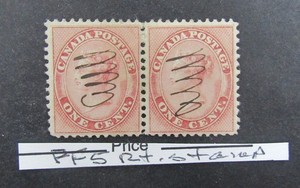 nystamps Canada Stamp # 14 Used Paid $250 Pair      L24x018