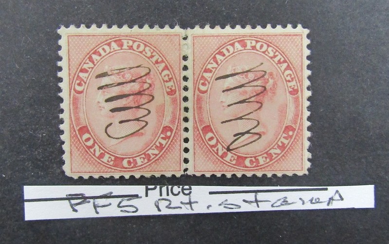 nystamps Canada Stamp # 14 Used Paid $250 Pair      L24x018
