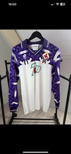 Maglia Fiorentina Lotto 92/93 Bannata Con Svastiche Manica Lunga Molto Rara.