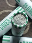 3 ROOSEVELT DIMES OBW ROLLS From Reynoldsburg, Ohio UNSEARCHED