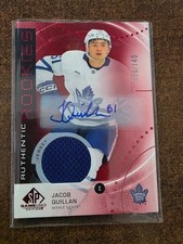2025-26 SP Game Used Jacob Quillan Red Auto Jersey /149 Toronto  Maple Laafs