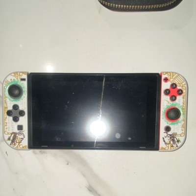 Nintendo Switch Console Black Custom White Gold Joy-Con Handheld USB-C