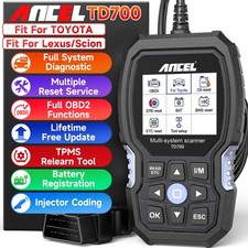 Ancel Td700 Obd2 Scanner All System Code Reader Tool Tpms Dpf Oil Fit For Toyota
