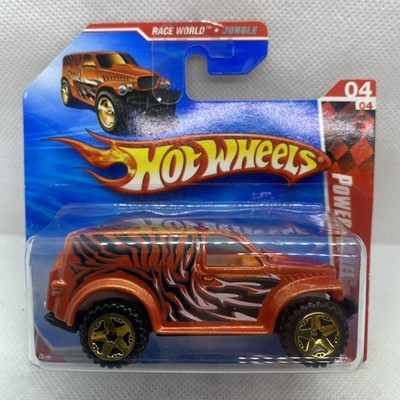 Hot Wheels Power Panel 2010 #214 Race World Jungle 4/4 Orange Short Card