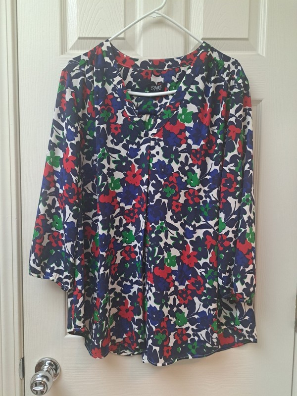 Jones New York Garden Floral Pullover Shirt XL