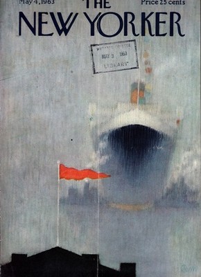 1962 New Yorker May 4 - Queen Mary arrives in New York Harbor - CEM