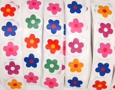 30 Colorful Flower Stickers/Scrapbooking/Crafts/Journals/1 inch