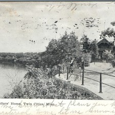 c1910s Twin Cities, MN View Soldiers' Veterans Home St Paul Minnehaha Falls A325