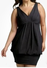Eliza J Bubble Hem Back Drape Sleeveless Vneck Cocktail Dress Black 8