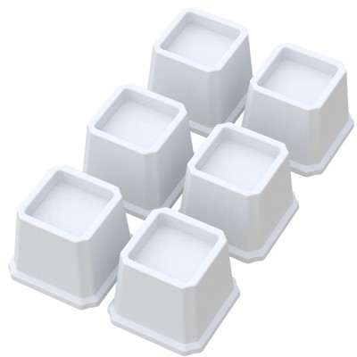Bed Risers 3 Inch Heavy Duty Bed Elevators Set of 6 Lifts Up 3000 lbs Furnitu...