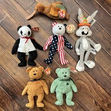 Ty Beanie Babies Joblot Bundle x 6 With Tags- Includes Warner Bros Bugs Bunny