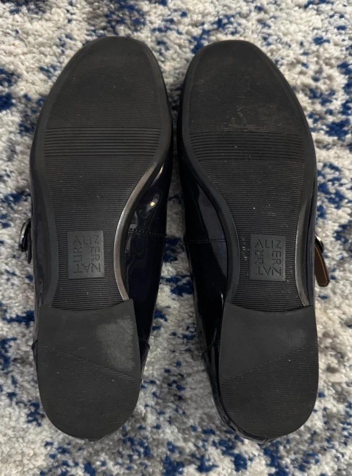 Zapatos de mujer Naturalizer Kelly Mary Jane azul marino imitación charol talla 8,5 Foto 2 de 4