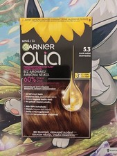 Image of Garnier Olia 5.3 Golden Brown Permanent Hair Colour Dye - Brand New