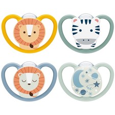 NUK Space Day  Night Baby Dummy  6-18 Months  Glow-in-the-Dark Soothers with