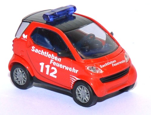 Busch H0 48905 - Smart City Coupe "Bomberos Sachtleben" embalaje original nuevo | Condition: Neu