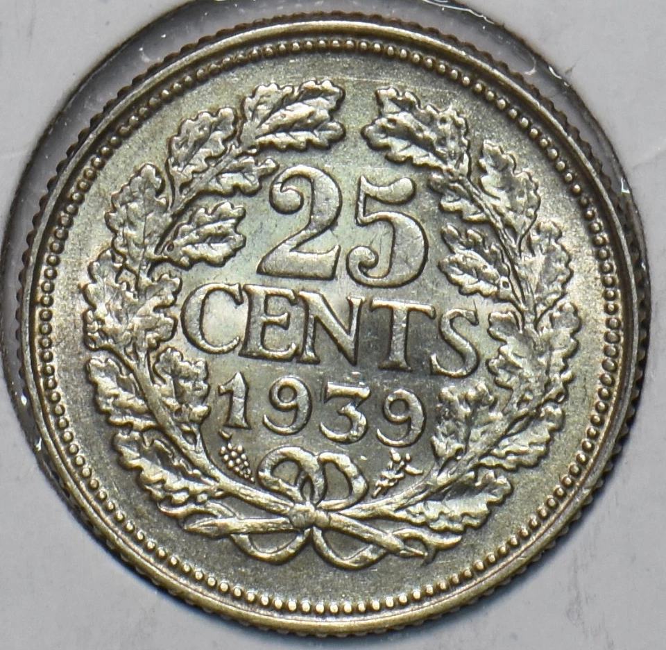 Países Bajos 1939 25 Céntimos 294966 Envío Combinado Foto 2 de 2