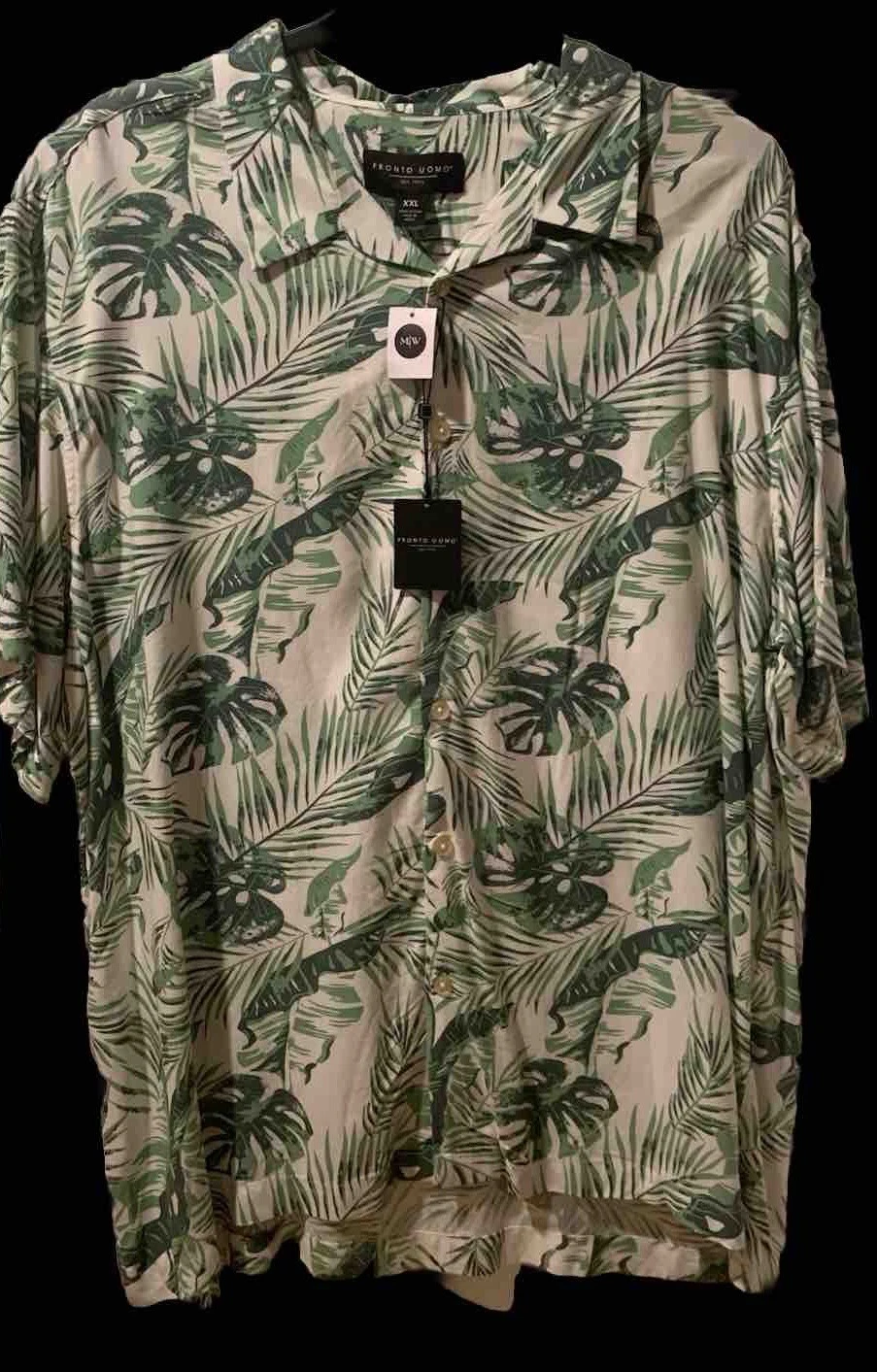 Pronto Uomo Light Weight Button Up Shirt Mens XXL 2XL Tropical Beach Cruise NEW