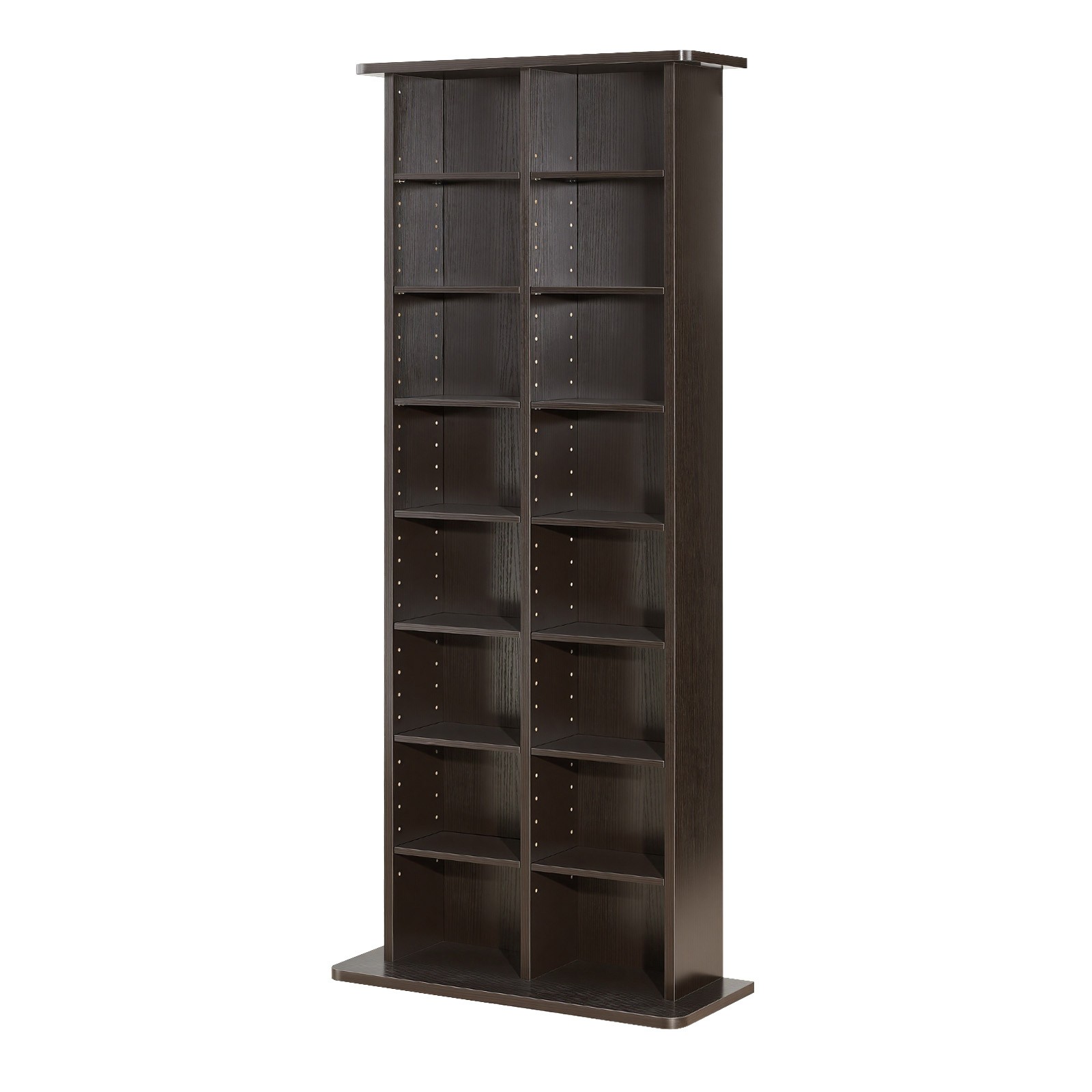 Uimoso 8-Tier Media Storage Cabinet with 16 Adjustable DVD C