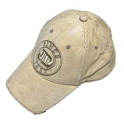 John Deere Logo Cap Vintage Rare Oldschool Cord Dad Hat Kappe Beige