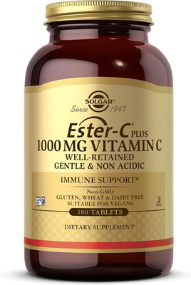 Ester-C plus 1000 Mg Vitamin C (Ascorbate Complex) - 180 Tablets - Gentle & N...