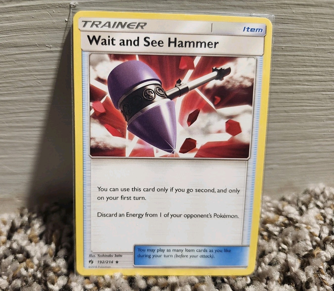 Wait and See Hammer 192/214 - LP Lost Thunder - Pokemon 2018 TCG Card