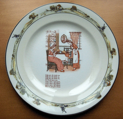 Ridgeways England Nursery Rhyme plate~Coaching Days~Polly Put the Kettle On