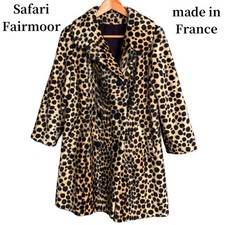 1950s Vintage Safari Fairmoor Leopard Fur Coat Made in France VTG