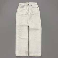 Vintage 80s Levis 501 Denim Jeans Bleach Wash Button Fly Made in USA True 27x30