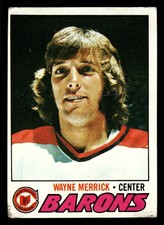 1977-78 Topps Wayne Merrick #176 - Cleveland Barons - (Low Grade)