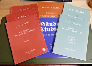 Noten Trompete Orchesterwerke 3x Bach 4x Händel 1x Purcell