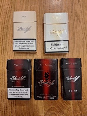 Davidoff Classic + Gold leere Zigarettenschachteln