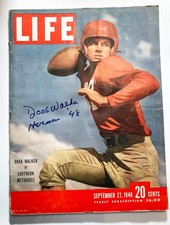 Rare Signed  Life Magazine Doak Walker Autograph September 27, 1948 