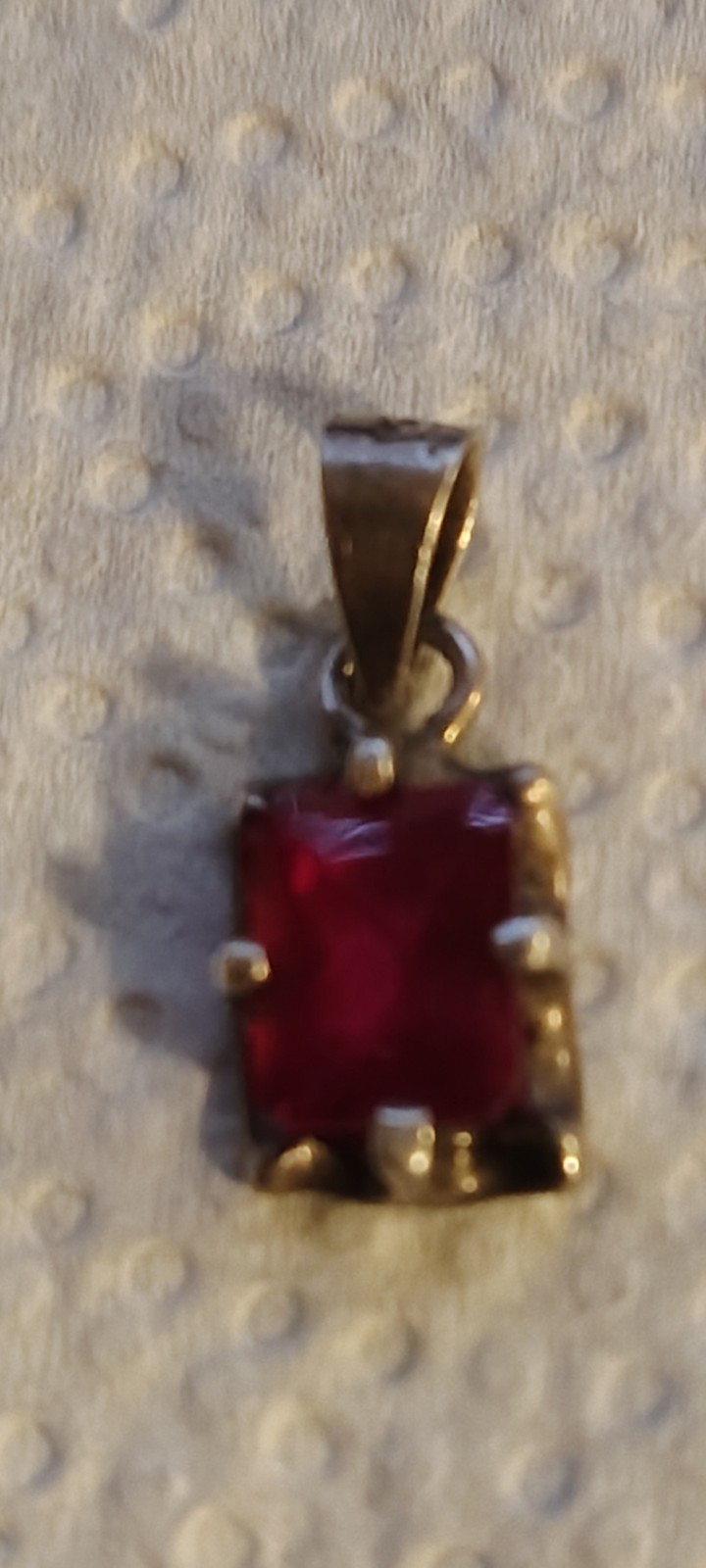 Sterling Silver/Ruby Pendant - image 1