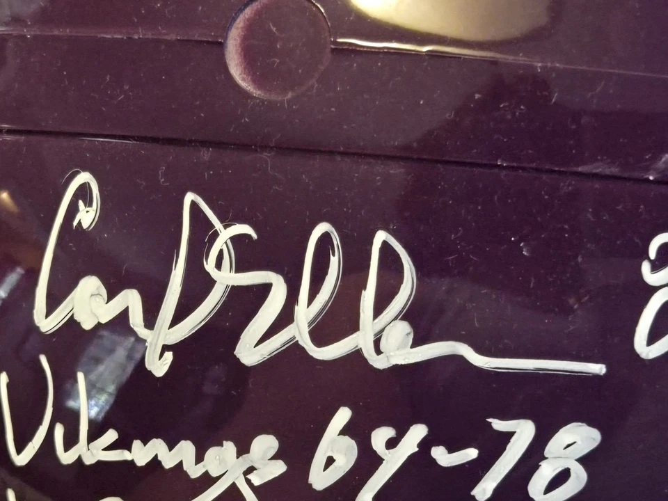 Carl Eller Signed several inscriptions F/S Helmet JSA COA - Image 2 of 4