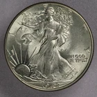 1942 50C Walking Liberty Silver Half Dollar-BU