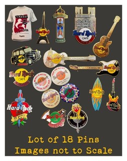 18 Vintage Hard Rock Cafe Pins London Paris Stockholm 3 Ltd. Ed. Hendrix