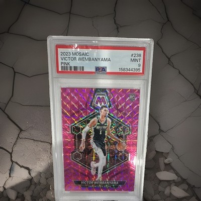 Panini 2023 Mosaic Pink /149 #238 Victor Wembanyama Rookie PSA 9 Spurs