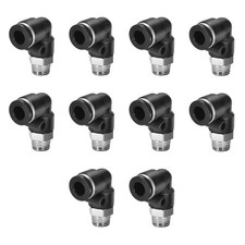 10 Pcs Push-to-Connect Fittings 1/4 Inch Tube OD x 1/8 Inch NPT Thread Pneuma...