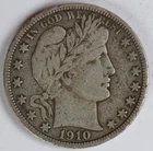 F 1910 S Barber Half Dollar