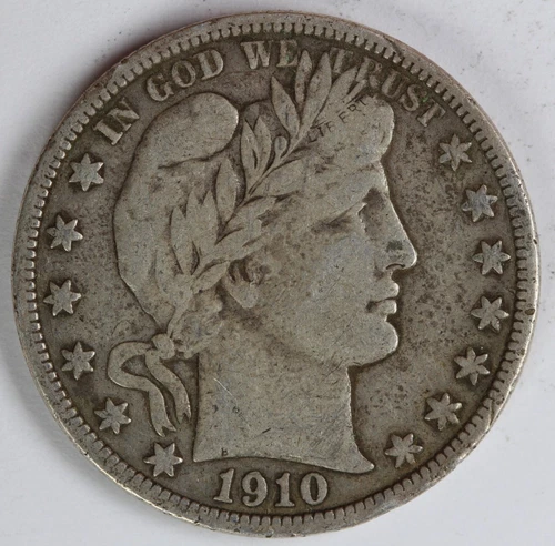 F 1910 S Barber Half Dollar