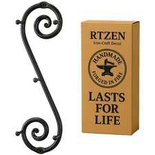 RTZEN Farmhouse Small Key Holder for Wall - Handcrafted Swirl Decorative 5 Ke...