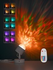PlugIn Dynamic Ocean Wave Table Lamp Remote Water Ripple Projector Light