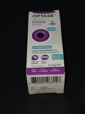 Optase Dry Eye Intense Drops 0.33 Oz. {Exp:11/2027} NEW