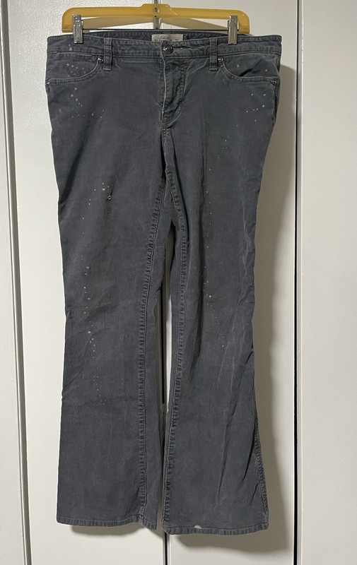 Y2K Old Navy Women’s Gray Corduroy Low Rise Bootcut Jeans Size 12 Regular