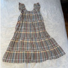 Loft Pretty Plaid/Almost-Gingham Dress