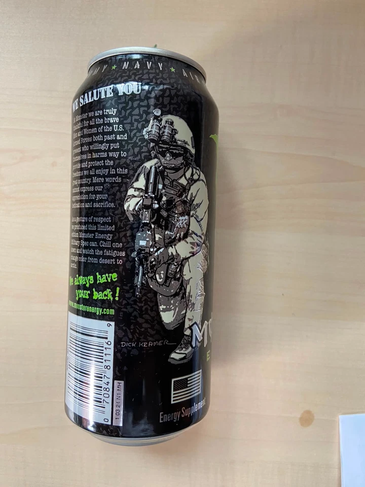 Monster Energy Drink Can Military Theme Special Edition 2013 UNOPENED - Image 2 of 4
