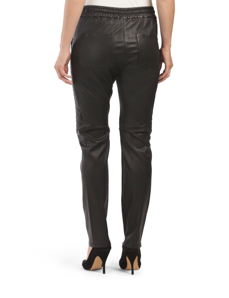 Pantalon De Jogging En Cuir Matelassé Noir Balmain Paris - Taille 40 (S) - Neuf Avec étiquettes