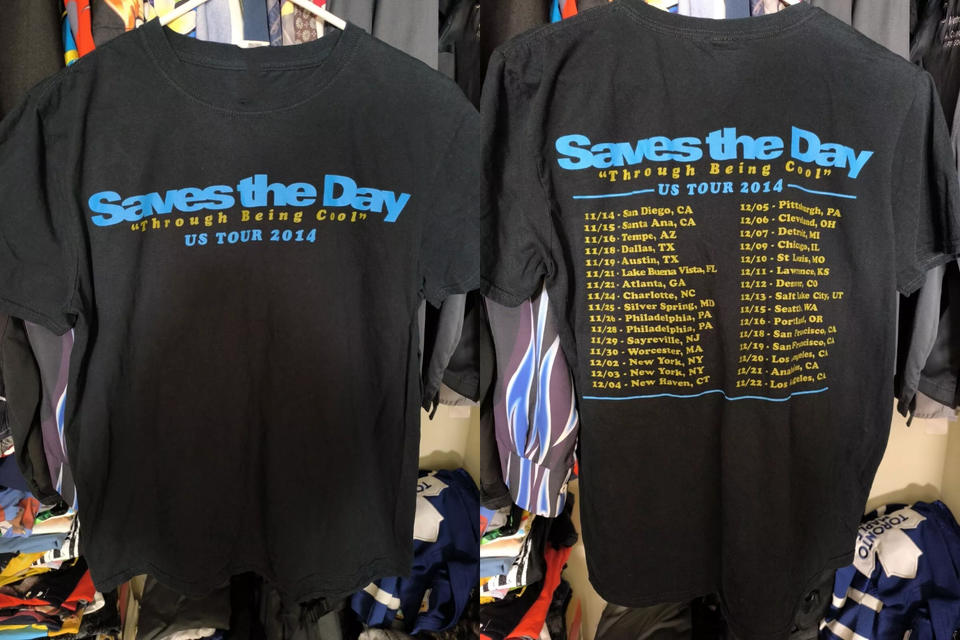T-shirt Saves The Day Through Being Cool Concert - Taille XL, Blanc, Neuf Sans étiquettes