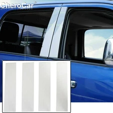 Chrome Window Center Pillar Posts Strip Door Trim for Dodge Ram 1500 Crew 10-17 